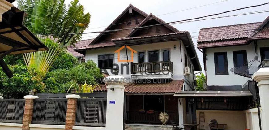 Modern house for rent Near Sengdara fitness,Thai consulate,Patuxay