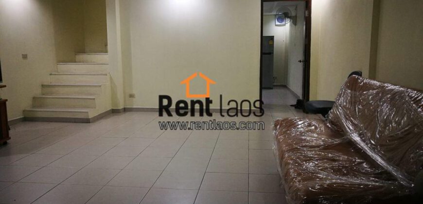 Town house with fully furnished for rent in Lao and International Schools Zone, near Saphanthong market