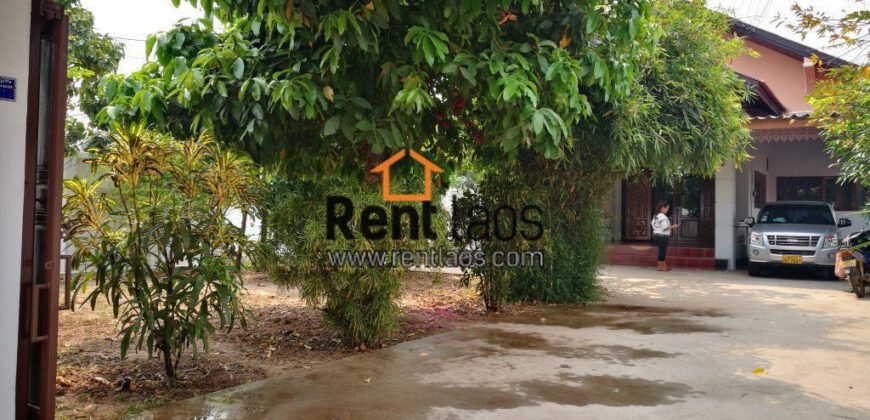 house for rent in Sisattanak near  VIS, Panyathip and Kietisak, Fresh market , fitness centers, restaurants and shops