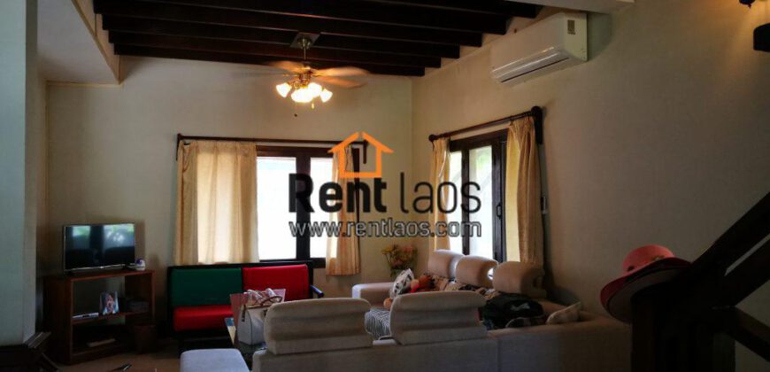 compound Lao style wooden house for RENT near Australia embassy