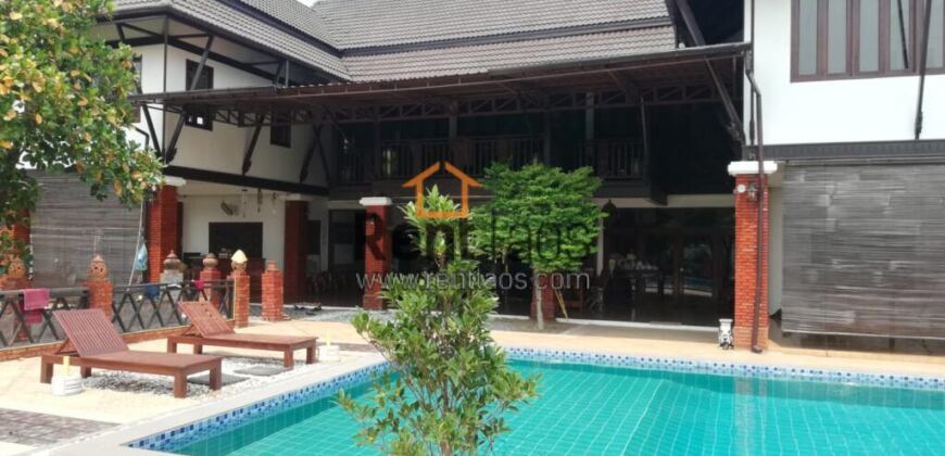 Lao traditional house in diplomatic area