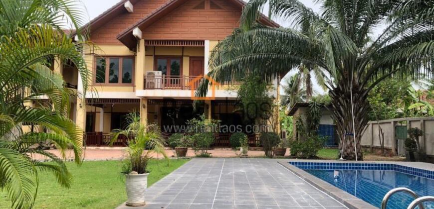 house with swimming pool available now